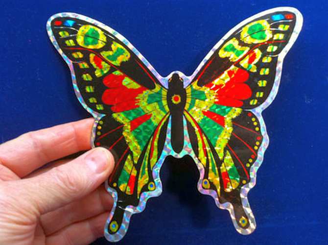Screen Door Saver Multi-Colored Butterfly Large